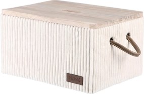 Autronic 5 db szövet tárolódoboz szett, krém színű