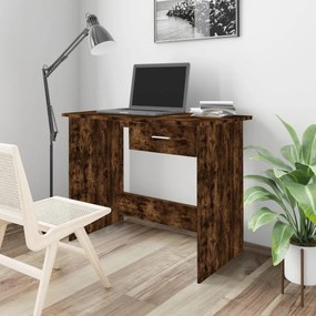 füstös tölgy színű szerelt fa íróasztal 100 x 50 x 76 cm