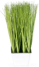 Virágláda műfűvel, 38 x 30 x 10 cm