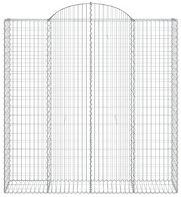 7 db íves horganyzott vas gabion kosár 200x50x200/220 cm