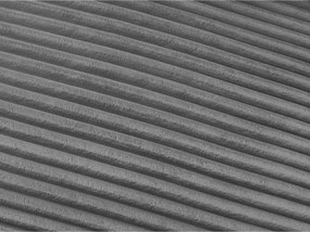 Sötétszürke kordbársony kanapé mindennapos alvásra-kinyitható 220 cm Hugo – Bobochic Paris