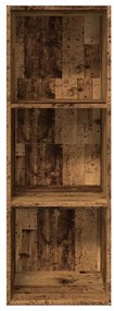 antik fa színű szerelt fa könyvespolc 40 x 30 x 114 cm