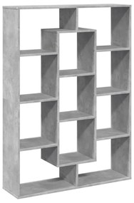 betonszürke szerelt fa könyvszekrény 102 x 29 x 143 cm
