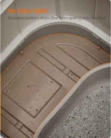 Feandrea fedeles macskaalomdoboz, XL zárt alomtálca felülről történő bejárattal