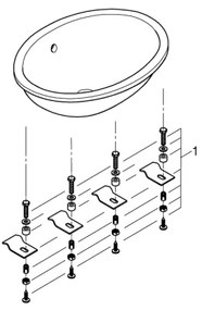 GROHE 39423000 - Beépíthető mosdó BAU CERAMIC 560 × 420 mm kerámia/fehér