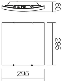 Redo 05-812 - SHAKE mennyezeti lámpa 1xE27/42W/230V 29,5x29,5 cm fehér