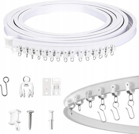 Rugalmas Hajlékony Sín Mennyezeti Függönyökhöz 5M Sín Ablakfüggönyökhöz