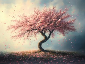 Vászonkép Canvas Természet Fa Virágok Cseresznye Tavasz 100x75