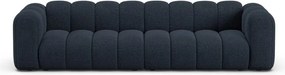 Sötétkék zsenília kanapé 290 cm Lupine – Micadoni