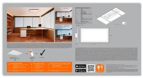 Ledvance - LED fényerő-szabályozó mennyezeti lámpa SMART + PLANON LED / 22W / 230V Wi-Fi