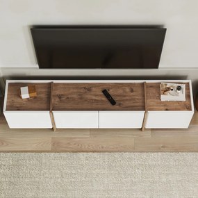 Lowen - fehér/atlanti fenyő TV-állvány