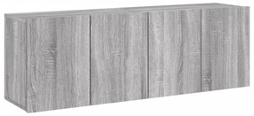 2 db szürke sonoma színű fali TV-szekrény 60 x 30 x 41cm