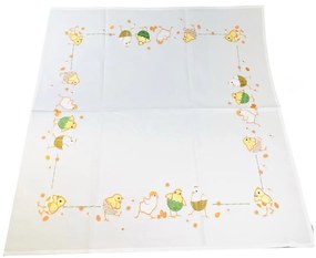Húsvéti terítő Csirke sárga 85x85cm TiaHome