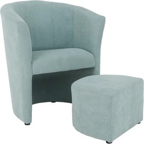 Klub fotel puffal, mentol, ROSE