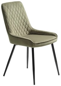 Zöld bársony étkezőszék Milton – Unique Furniture