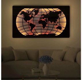 Li-Go 4709/DUB2 - LED RGBW fali dekorĂĄciĂłs lĂĄmpa LED/24W/230V 125x74 cm tölgy + tĂĄvirĂĄnyĂtĂł