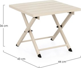 Alumínium kerti dohányzóasztal 43x44 cm Taylor – Bizzotto