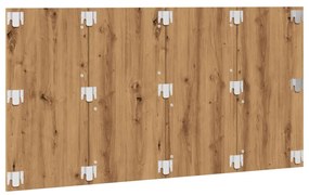 kézműves tölgy színű szerelt fa ágyfejtámla 160x1,5x80 cm