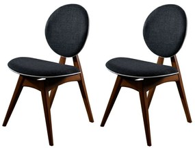 Touch Anthracite and Walnut étkezőszék, 2 db