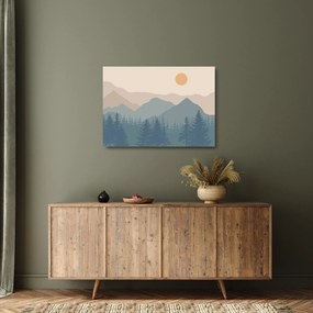 Üveg kép - Türkiz hegység N⁰1 (70x50 cm)