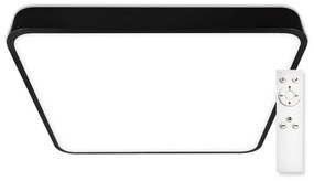 Top Light - LED Dimmelhető mennyezeti lámpa LED/60W/230V szögletes fekete + + távirányító