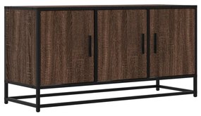 barna tölgy színű szerelt fa és fém TV-szekrény 100x35x50 cm
