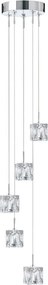 Függeszték Króm ICE CUBE SEARCHLIGHT 6775-5-LED