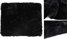 Fürdőszobaszőnyeg Rabbit Bársony Nyuszi Haj Fekete Mosható 60x100cm