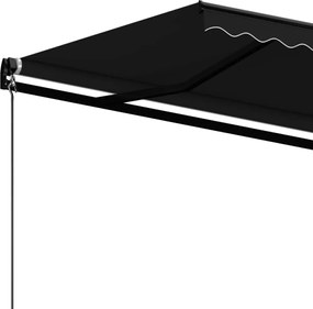 Antracitszürke kézzel kihúzható napellenző 400 x 350 cm