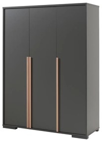 Sötétszürke gyerek ruhásszekrény 146x195 cm London – Vipack