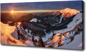 Vászonkép Tél a hegyekben 100x70 cm