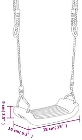 2 db kék polietilén hinta kötéllel 38 x 16 cm