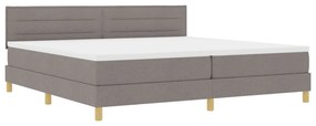 Box Spring Ágy matraccal Taupe 200x200 cm Szövet