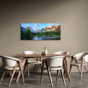 Egy vad hegyi táj képe (120x50 cm)
