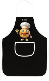 EMI Burger konyhai kötény, Fekete
