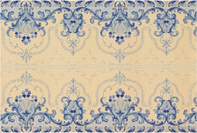 Fotótapéta Flizelin Fal a Hálószobába Kék díszek 104x70