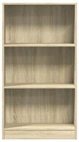 sonoma tölgy színű szerelt fa könyvespolc 60 x 24 x 109 cm
