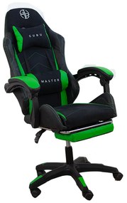 Master GM2-GN-L kényelmes főnöki gamer szék forgószék lábtartóval
