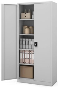 Fém iratszekrény JAN H, 900 x 1950 x 400 mm, szürke