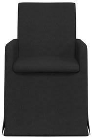 Étkező Székek 2 pcs Fekete 57 x 67 x 95 cm szövet
