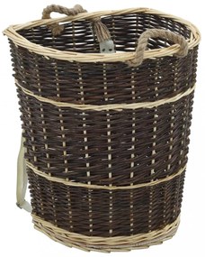 vidaXL természetes fűzfa tűzifa hátikosár fogantyúkkal 44,5x37x50 cm