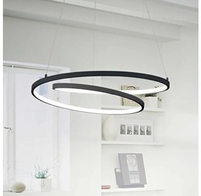 Ideal Lux - LED Csillár zsinóron OZ LED/52W/230V átm. 80 cm CRI 90 fekete