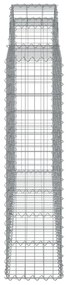 10 db íves horganyzott vas gabion kosár 200x30x120/140 cm