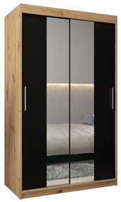 Ruhásszekrény 120 cm Toki 1 (artisan tölgy + matt fekete). 1064896
