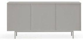 Szürke-natúr színű alacsony komód tölgyfa dekorral 159x80 cm Sierra – Teulat