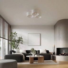 Sollux SL.1393 - Mennyezeti lámpa TELESTO 1xE27/15W/230V átm. 35 cm fehér/bézs