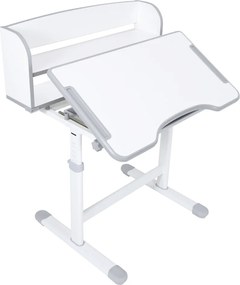 Növekvő íróasztal és szék, szürke/fehér, set ZION