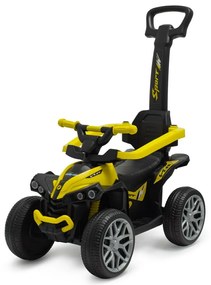 Baby Mix Mega Prime EVA gyerek futóbicikli vezetőrúddal, sárga