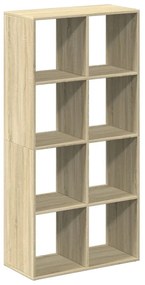 sonoma tölgy szerelt fa elválasztó könyvespolc 69,5x29x137,5 cm