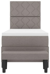 Box Spring Ágy matraccal és paddal Taupe 80x200 cm Szövet